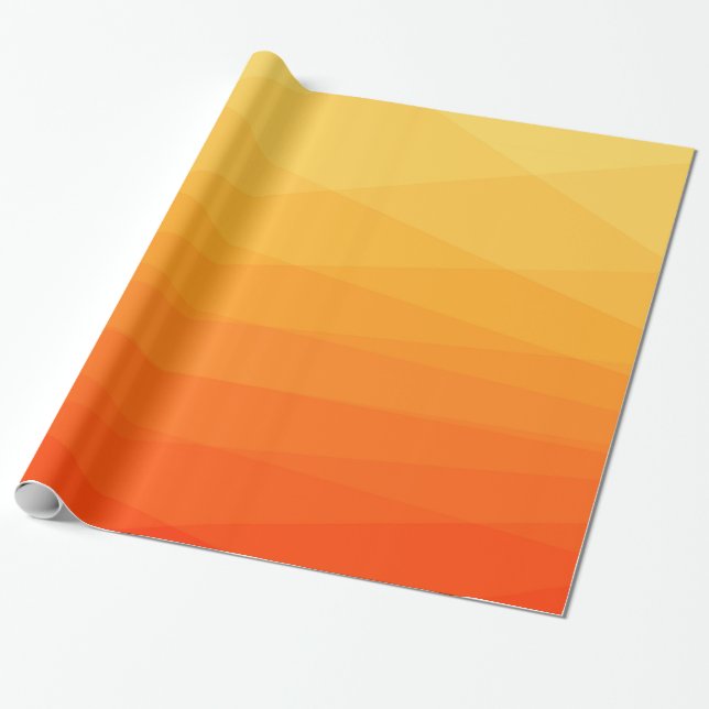 orange und gelb polygonal geschenkpapier (Ungerollt)