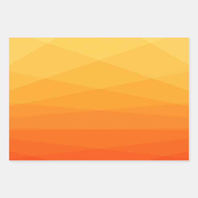 Orange und Gelb Polygonal Geschenkpapier Set (Vorderseite)