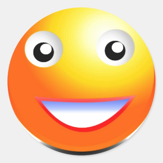 Orange und Gelb Runder Aufkleber (Vorderseite)