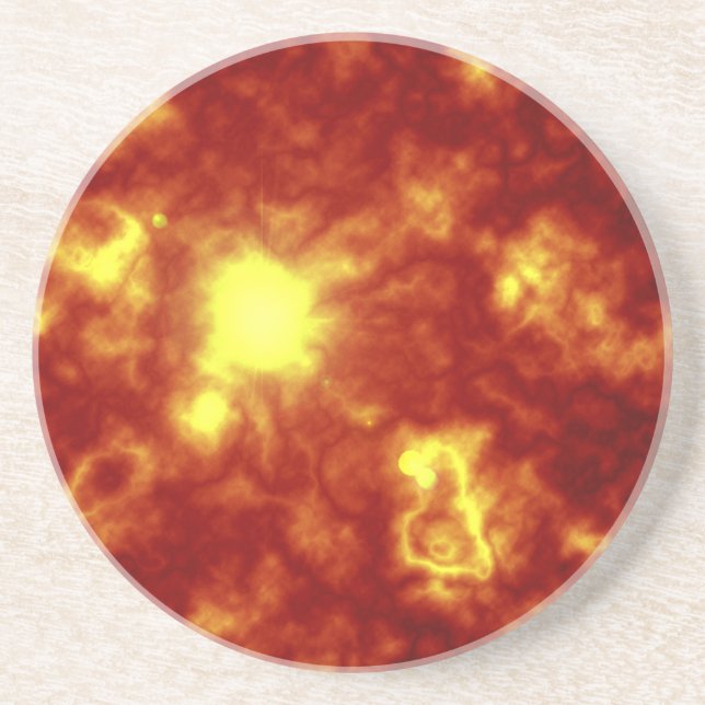 Orange und Gelb Sandstein Untersetzer (Vorne)