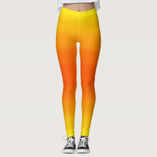 Orange und gelbe Steigungs-Leggings Leggings