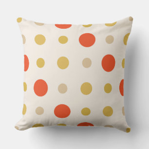 Orange und gelbe Tupfen Kissen