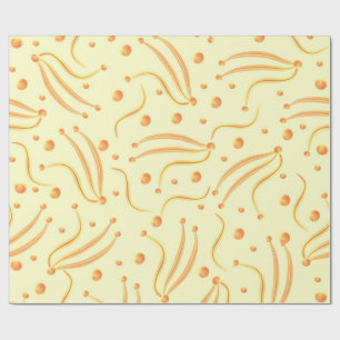orange und gold geschenkpapier