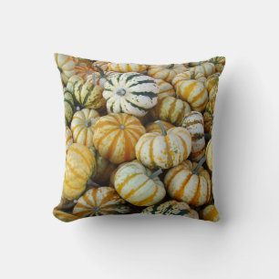 Orange und Green Fall Harvest Gourds Kissen