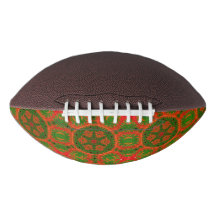 Orange und Green Kaleidoscope Football