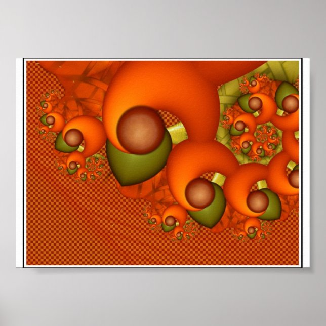 Orange und Grün Nummer 1 Poster (Vorne)