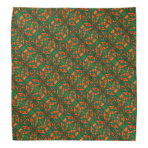 Orange und grüne Eidechsen-Muster