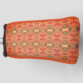 Orange und grüne Muster Golf Headcover