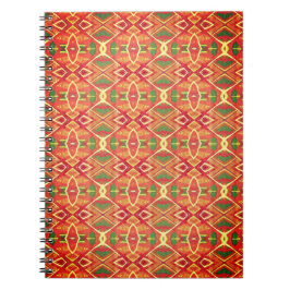 Orange und grüne Muster Notizblock