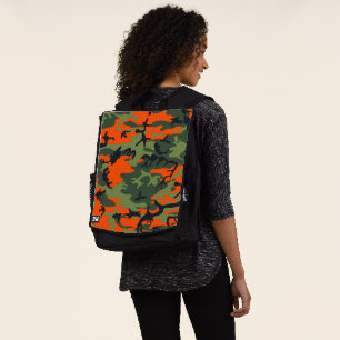 Orange und grüne Tarnung, Militär, Armee Rucksack