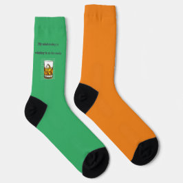 Orange- und grüne Whisky-Socken Socken