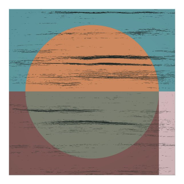 Orange und grüner Kreis Fotodruck (Vorne)