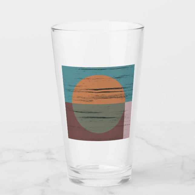 Orange und grüner Kreis Glas (Vorderseite)