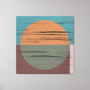 Orange und grüner Kreis Leinwanddruck