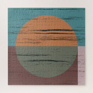 Orange und grüner Kreis Puzzle