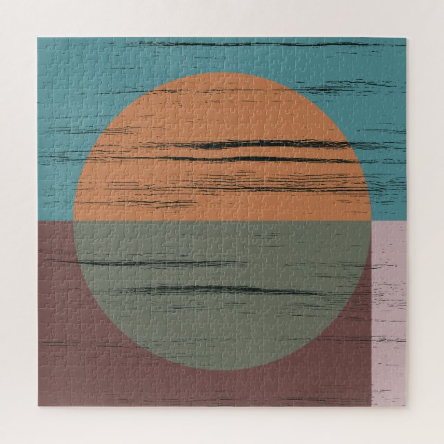 Orange und grüner Kreis Puzzle (Vertikal)