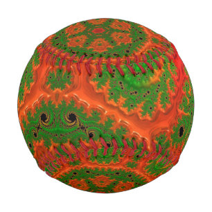 Orange und grünes Kaleidoskop Baseball