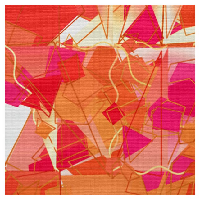 Orange und heißes Rosa abstrakt Stoff (Muster)