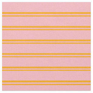 Orange und hellrosa farbene Linien Stoff