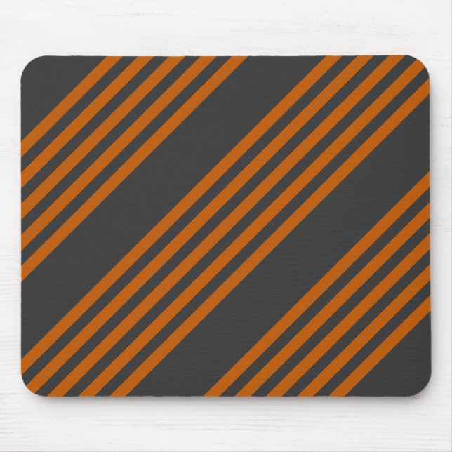 Orange und Holzkohle, fünf Streifen Mousepad (Vorne)