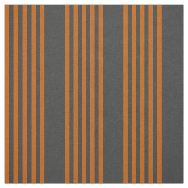 Orange und Holzkohle, fünf Streifen Stoff (Muster)