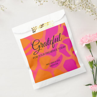 Orange und Hot Pink Farbverlauf Grateful Geschenktütchen
