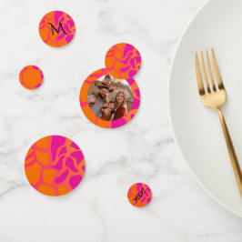 Orange und Hot Pink Gradient Assordiert Konfetti