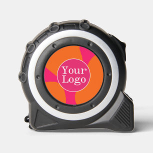 Orange und Hot Pink sind Abstrakt mit Ihrem Logo Maßband