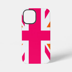 Orange und Hot Pink Union Jack iPhone Hülle
