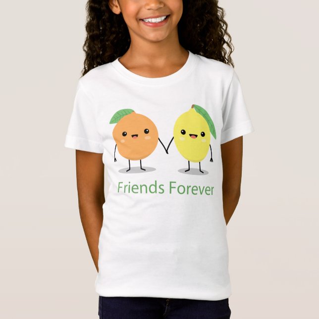 Orange und Lemon Best Friend T-Shirt (Vorderseite)