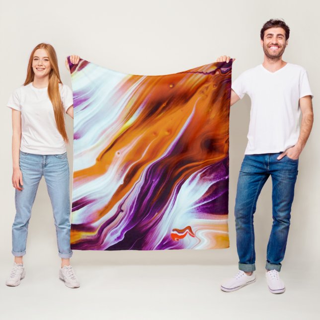Orange und Lila Tal Fleecedecke (Beispiel)