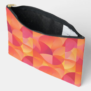 ORANGE- UND PINK-ABSTRAKTE KREISE ZUBEHÖRTASCHE