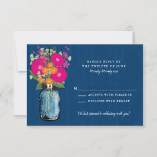 Orange und Pink Gerber Daisies Mason Jar UAWG Invi Einladung