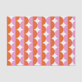Orange und Pink Mitte Jahrhundert Moderne Wavy Seidenpapier