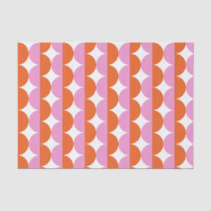 Orange und Pink Mitte Jahrhundert Moderne Wavy Seidenpapier