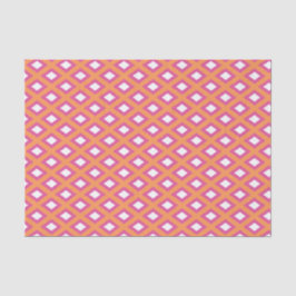 Orange und Pink Tribal Diamond Ikat Muster Seidenpapier