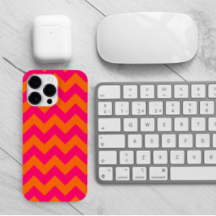 Orange und Pink Zigzag Case-Mate iPhone 14 Pro Max Hülle