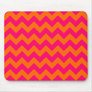 Orange und Pink Zigzag Mousepad