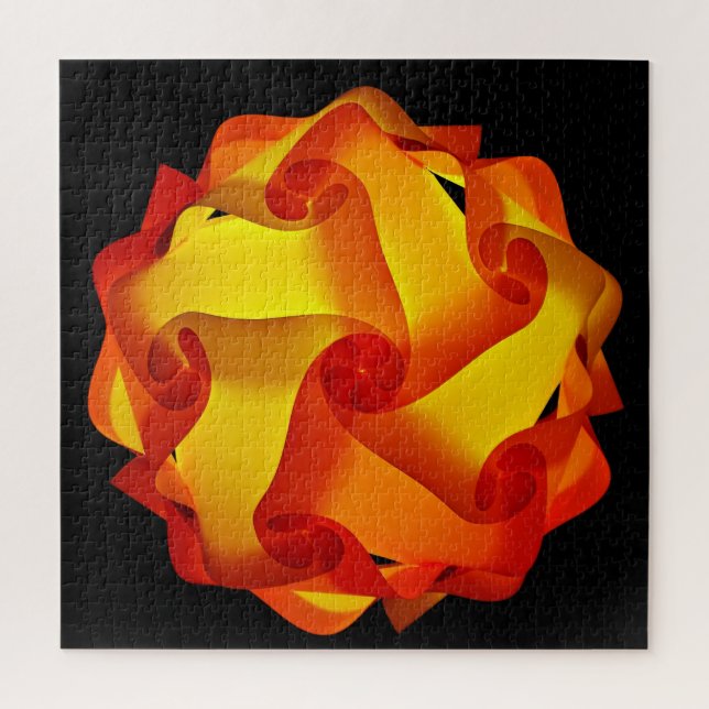 Orange und Red Fire Lamp Puzzle (Vertikal)