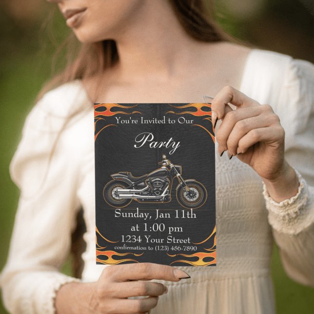 Orange und Red Ride in Unser Bike Party! Einladung (Von Creator hochgeladen)