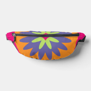orange und rosa florale Formen Illustration Bauchtasche