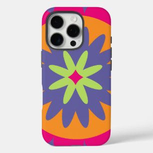 orange und rosa florale Formen Illustration iPhone 16 Pro Hülle