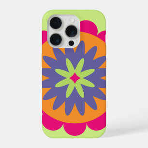 orange und rosa florale Formen Illustration iPhone 15 Pro Hülle