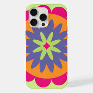 orange und rosa florale Formen Illustration iPhone 15 Pro Max Hülle