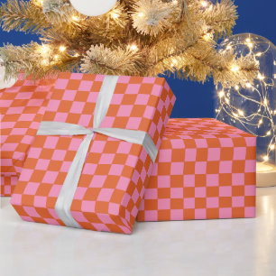 Orange und Rosa Geschenkpapier