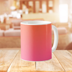 Orange und Rosa glühen Kaffeetasse