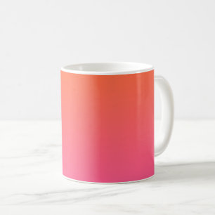 Orange und Rosa glühen Kaffeetasse
