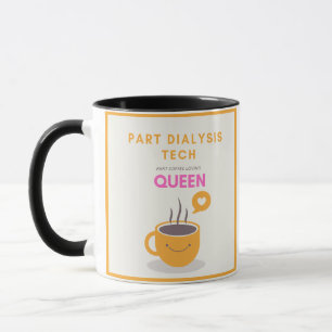 Orange und rosa Kaffee-Liebhaber-Dialysetech-Tasse Tasse