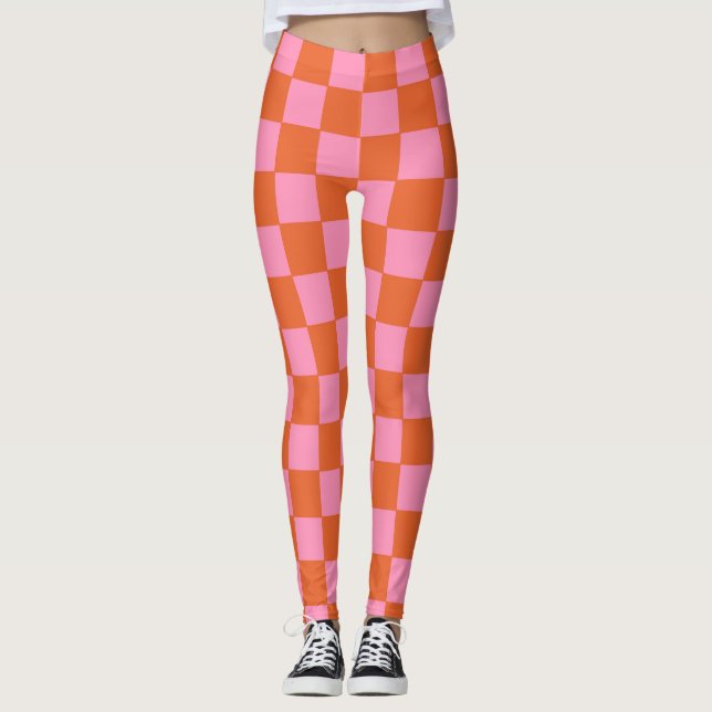 Orange und Rosa Leggings (Vorderseite)