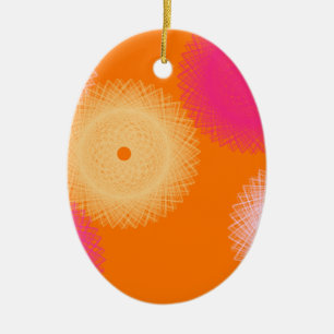 orange und rosa Pop-Farbe Keramikornament